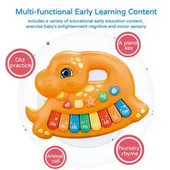 GENERICO - Mini Piano Para Niños Juguete Diseño Dinosaurio Naranja