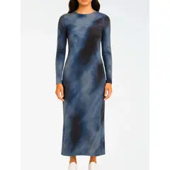 MOLGOA - Vestido Largo mesh - The Polaris Morado