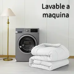 GENERICO - Edredón Tipo Plumón - Cama Queen Gris plata