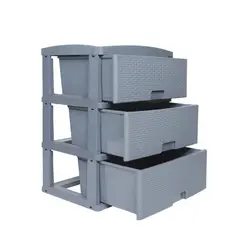 COLPLAST - Practimueble Grande X 3 Rattan Gris