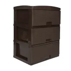 COLPLAST - Practimueble Grande X 3 Rattan Wengue