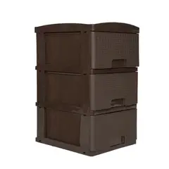 COLPLAST - Practimueble Pequeño X 3 Rattan Wengue
