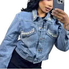 PAATAL - Chaqueta Jean Perlas