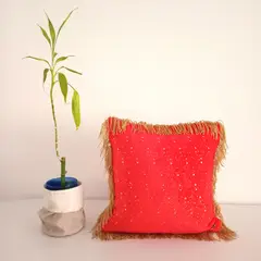 NOSSARENA - Cojin Navidad rojo 50x50cm