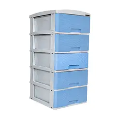 COLPLAST - Practimueble Grande X 5 Rattan Azul pastel - Gris