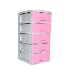 COLPLAST - Practimueble Grande X 5 Rattan Rosa Pastel - Gris