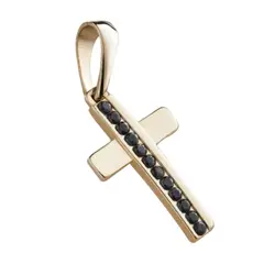 GLEAM GOLD - Dije Charm Unisex Cruz Celestial en Oro Laminado 18K