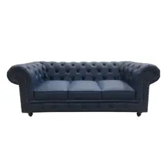 GENERICO - Sofa Chester Harry 3 Puestos 220 Azul