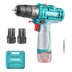 TOTAL - Taladro Atornillador Inalambrico 38 2 Baterias