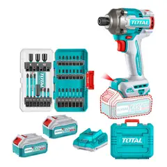 TOTAL - Atornillador De Impacto Industrial 285nm 20v + 31 Pzs