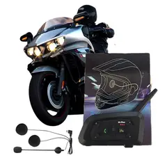 GENERICO - Intercomunicador De Moto Para Casco 1.2 km Bluetooth V6Plus