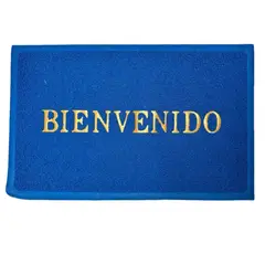 DISTRIONLINE - Tapete Atrapa Polvo Azul PVC de Bienvenida 35 x 55 cm