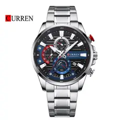 CURREN - Reloj Cronografo 8415 Para Hombre - Plateado