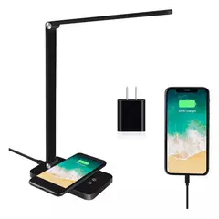 GENERICO - Lámpara Led Escritorio Cargador Inalámbrico Usb