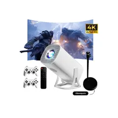 INNOVA - Proyector Smart S40 Max 4k Android 11 5g + 2 Controles + Base Metálica