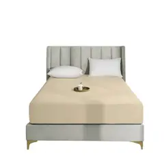 PASTELL - Sabana ajustable y 2 fundas cama semidoble beige 30 cms