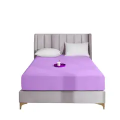 PASTELL - Sabana ajustable y 2 fundas cama queen lila