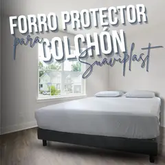 GENERICO - FORRO COLCHON DE CAMA DOBLE SUAVIPLAST C4 BLANCO
