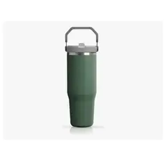INNOVA - Termo Acero Inoxidable 900ml Flip Straw Antiderrames Verde