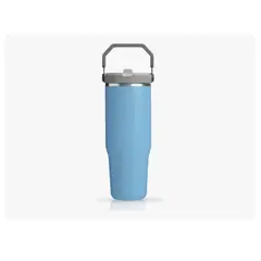 INNOVA - Termo Acero Inoxidable 900ml Flip Straw Antiderrames Azul