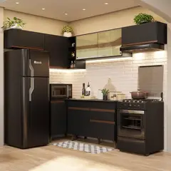 MADESA - Cocina Integral de Esquina Reims 4.00 m con Encimera Negro 04