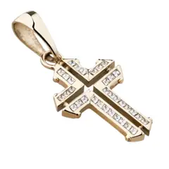 GLEAM GOLD - Dije Charm Unisex Cruz Luxus en Oro Laminado 18K