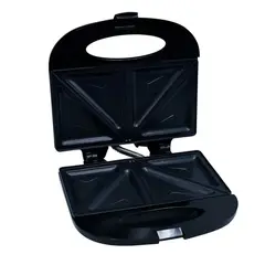 TEZZIO - Sanduchera Electrica Antiadherente Color Negro