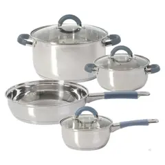 HOME ELEMENTS - Bateria De Cocina HEBA7SS 7PZ Acero Inoxidable