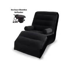 GENERAL - Silla Inflable Inflador Electrico Portatil 3 Boquillas Negra OPCN-38
