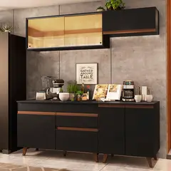 MADESA - Cocina Integral Reims 190 m con Encimera Negro 01 - Negro