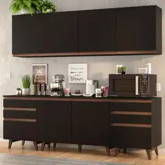 MADESA - Cocina Integral Reims 240 m con Encimera Negro 02 - Negro