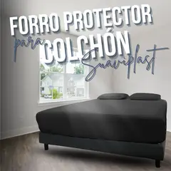 GENERICO - FORRO COLCHON DE CAMA QUEEN SUAVIPLAST C4 NEGRO