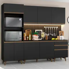MADESA - Cocina Integral Reims 250 m con Encimera Negro - Negro