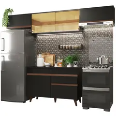 MADESA - Cocina Integral Reims 260 m con Encimera Negro 03 - Negro