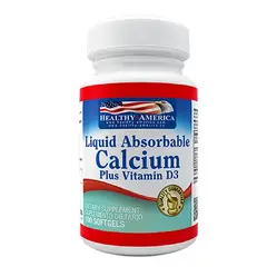 HEALTHY AMERICA - Calcium Liquid Absorbable & Vitamina D3 100 softgels