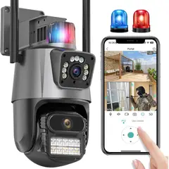 COLME TECHNOLOGY HOME - Cámara De Seguridad Ptz Doble Lente Alarma Inteligente Wifi