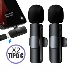 COLME TECHNOLOGY HOME - Microfono De Solapa Inalambrico Doble Tipo C Android K9