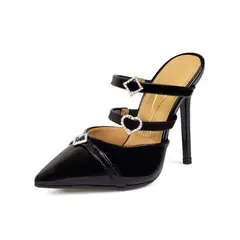 VIZZANO - STILETTO ALTO NEGRO CRISTAL