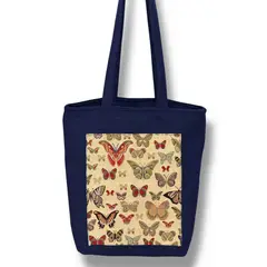 XIAN SHOES - BOLSOS EN LONA MUJER MARIPOSA AZUL
