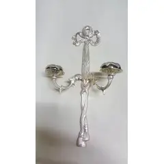 ITALIANA - Candelabro De Pared Antiguo 2 Velas Bronce Tallado