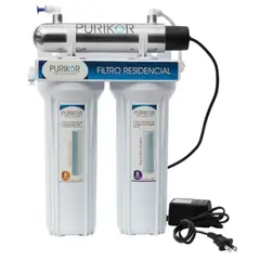 PURIKOR - Purificador de agua 3 etapas CTO+ PP + UV (Esterilizador Ultravioleta)