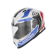 ACERBIS - CASCO X-WAY GRAPHIC BLANCO AZUL TALLA S
