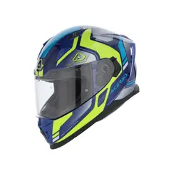 ACERBIS - CASCO X-WAY GRAPHIC AZUL / AMARILLO AZUL TALLA S