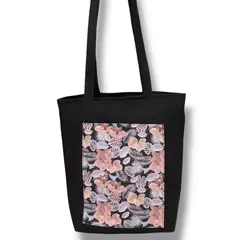 XIAN SHOES - Bolso en lona orquidia negra