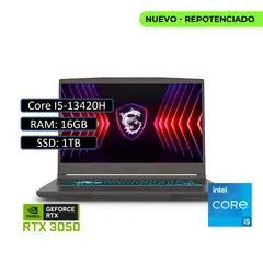MSI - PORTATIL GAMER THIN 15 Intel Core i5 13420H 16GB RAM 1TB SSD RTX 3050 15.6″