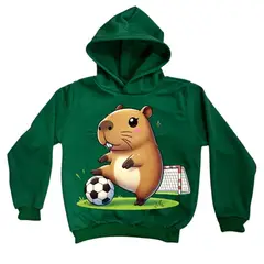 BRYKE - Buzo Hoddie Capota Niño Capibara Balon Verde