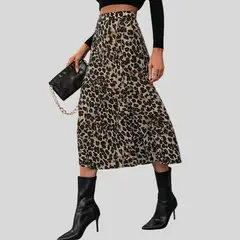 YURELKSHOP - FALDA MIDI MUJER ALTA CASUAL