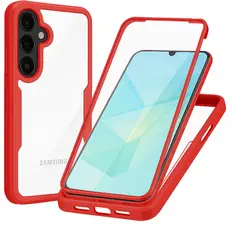 GENERICO - Estuche Protector Funda 2 En 1 Full 360 Para Samsung A36 / A56 Rojo