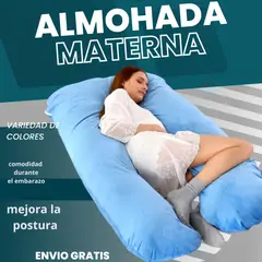 DORMIALMOHADA - ALMOHADA DE DESCANSO PARA EMBARAZADAS COLOR AZUL