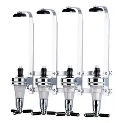 GENERICO - Botellero X 4 Para Pared Con Dosificadores Shot 30ml Soporte Metalico